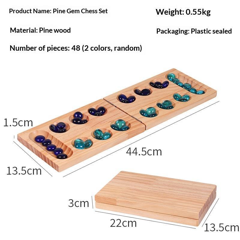 Board Game Night - Nowa Drewniana Składana Gra Mancala z
