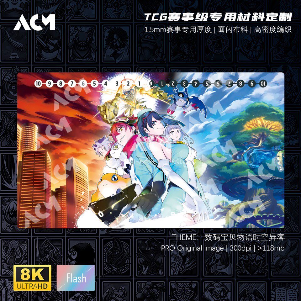 Board Game China - 600x350mm dla Digimon Story: Time-Stranger Surface
