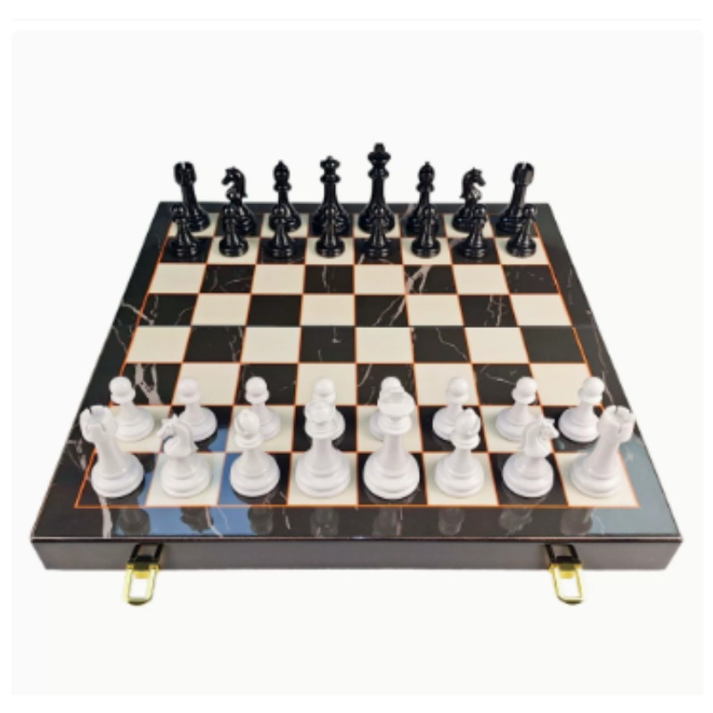 Board Game Education - Wysokiej jakości zestaw szachowy z litego