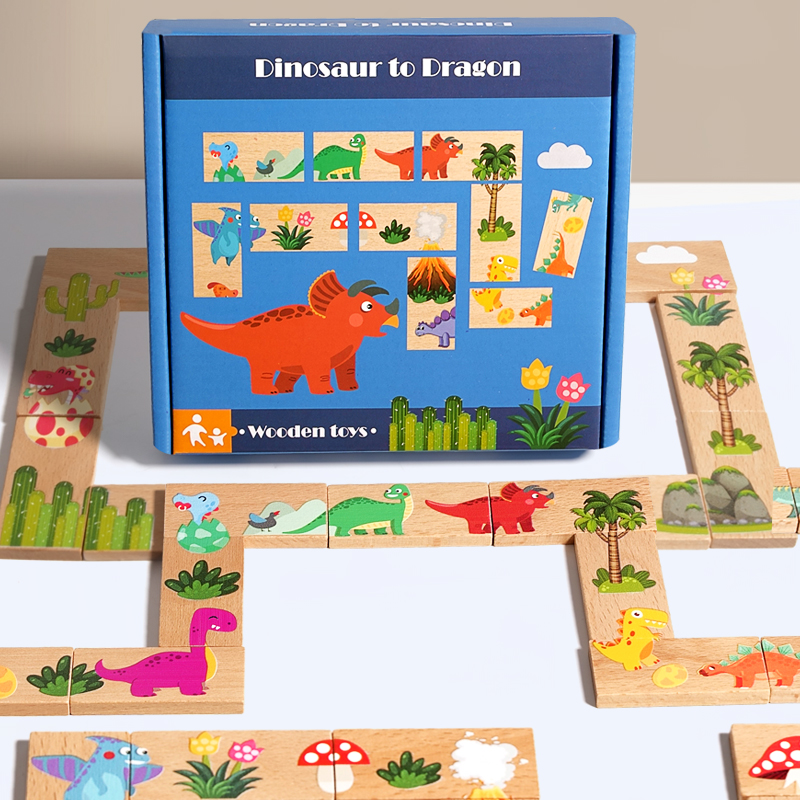 Board Game Education - Drewniane puzzle dla dzieci Cartoon wzór