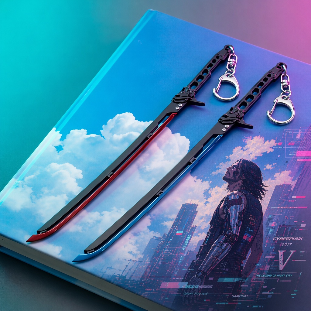 Board Game Saboteur - 8,6-calowy Cyberpunk 2077 Katana Anime Cosplay