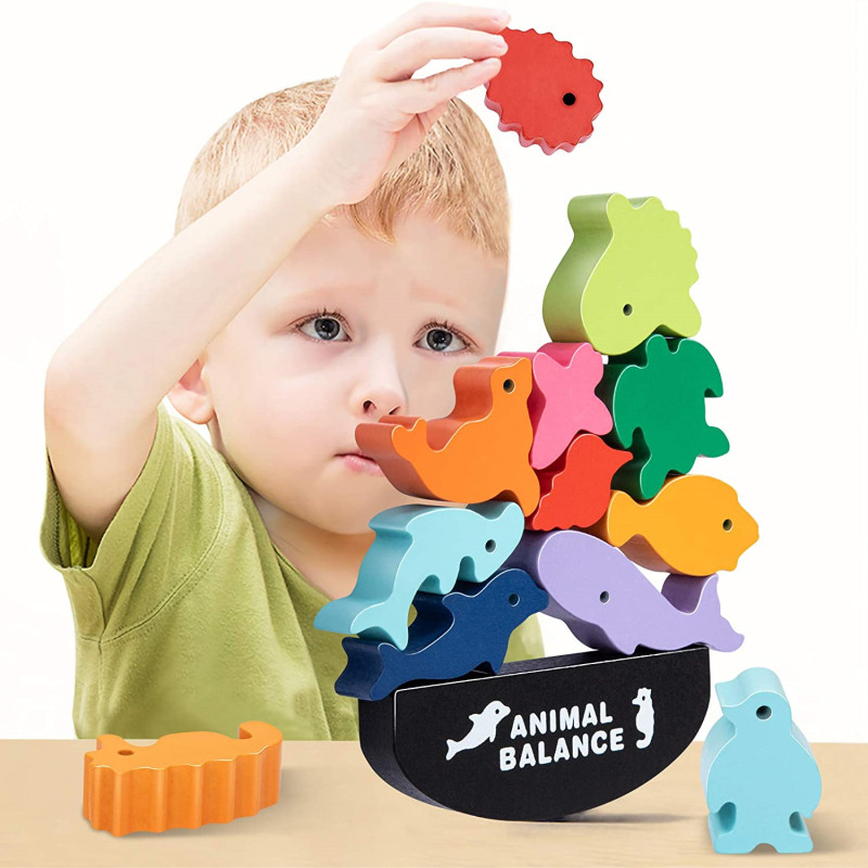 Board Game For 6 Years Old - Nowe Dziecięce Montessori Drewniane Klocki Balansujące