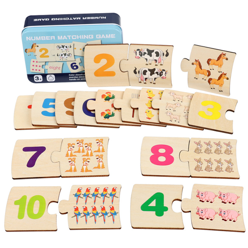 Board Game For 6 Years Old - Drewniane puzzle dla dzieci z motywem