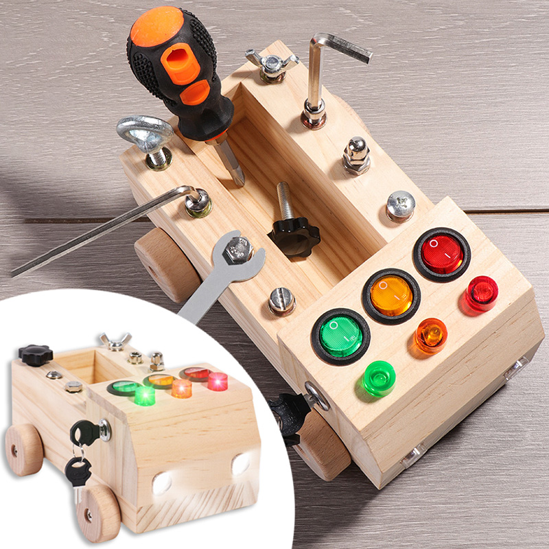Board Game For 6 Years Old - Drewniana tablica Montessori Busy Board Zabawki