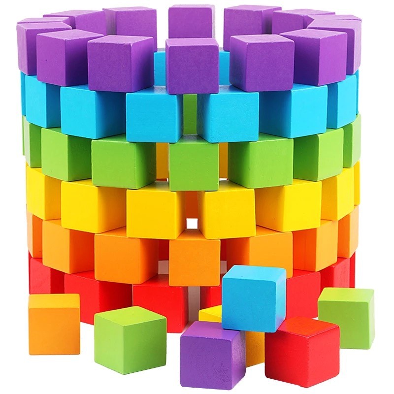 Board Game For 6 Years Old - 30 sztuk/partia 2X2CM Drewniane Kolorowe Kostki