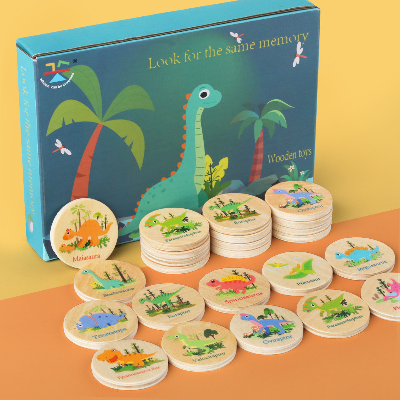 Board Game Nature - Gra pamięciowa Dinozaur Dopasowywanie zabawek Przedszkole