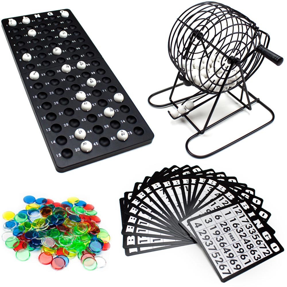 Board Game Night - Zestaw do bingo: metalowa klatka do