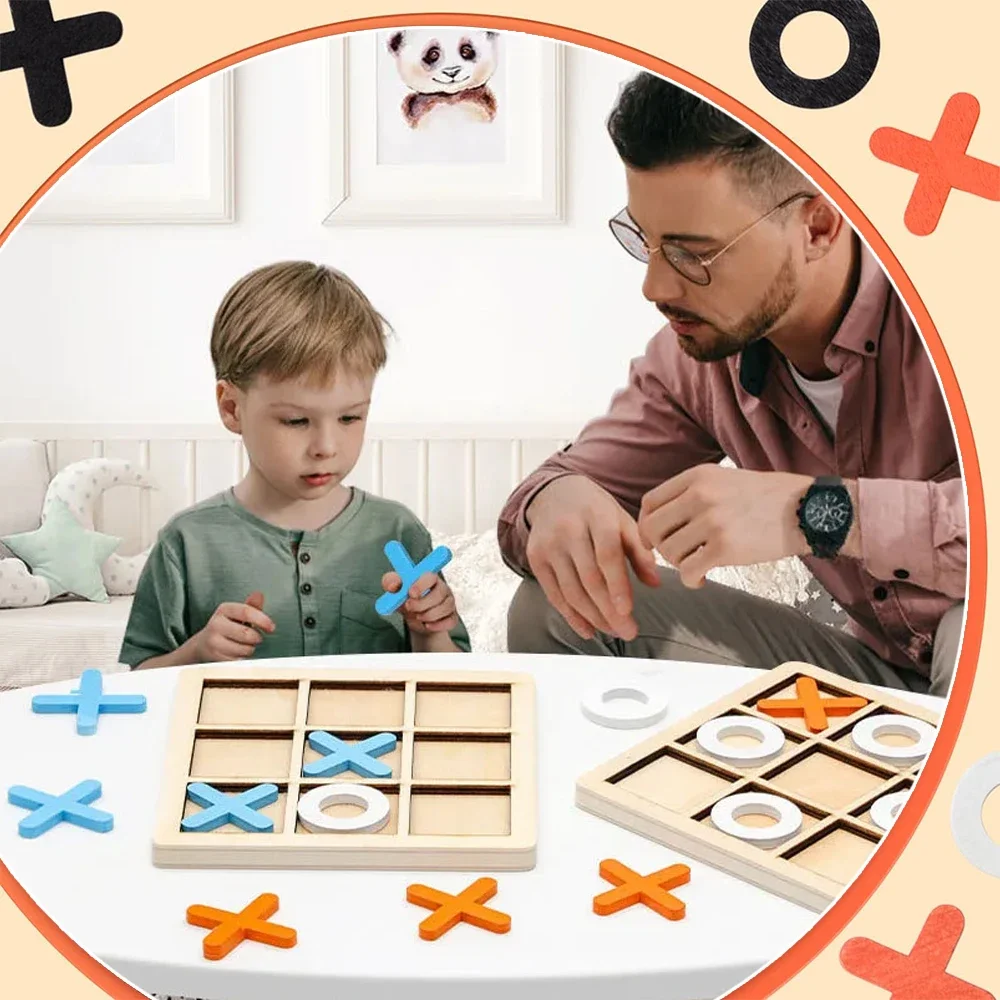 Drewniana gra XO Tic Tac Toe M – Board Game For 6 Years Old recenzja i cena
